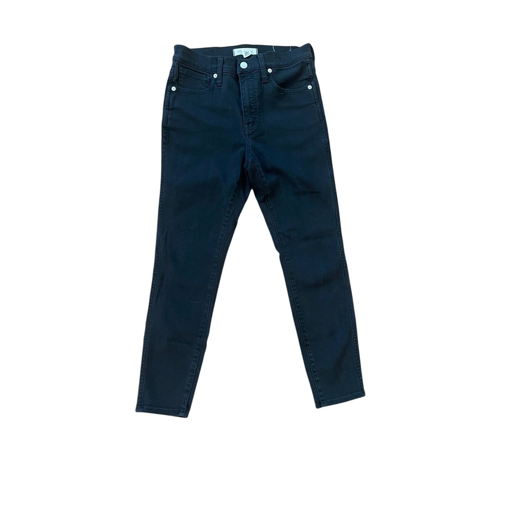 Madewell 10 High-Rise Skinny Jeans Black 27P Stretch Denim